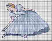 Schema punto croce Ballerina In Posizione