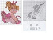 Schema punto croce Due Ballerine