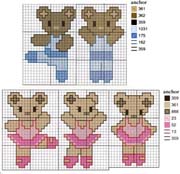 Schema punto croce Orsetti Ballerini