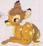 Schema punto croce Bambi