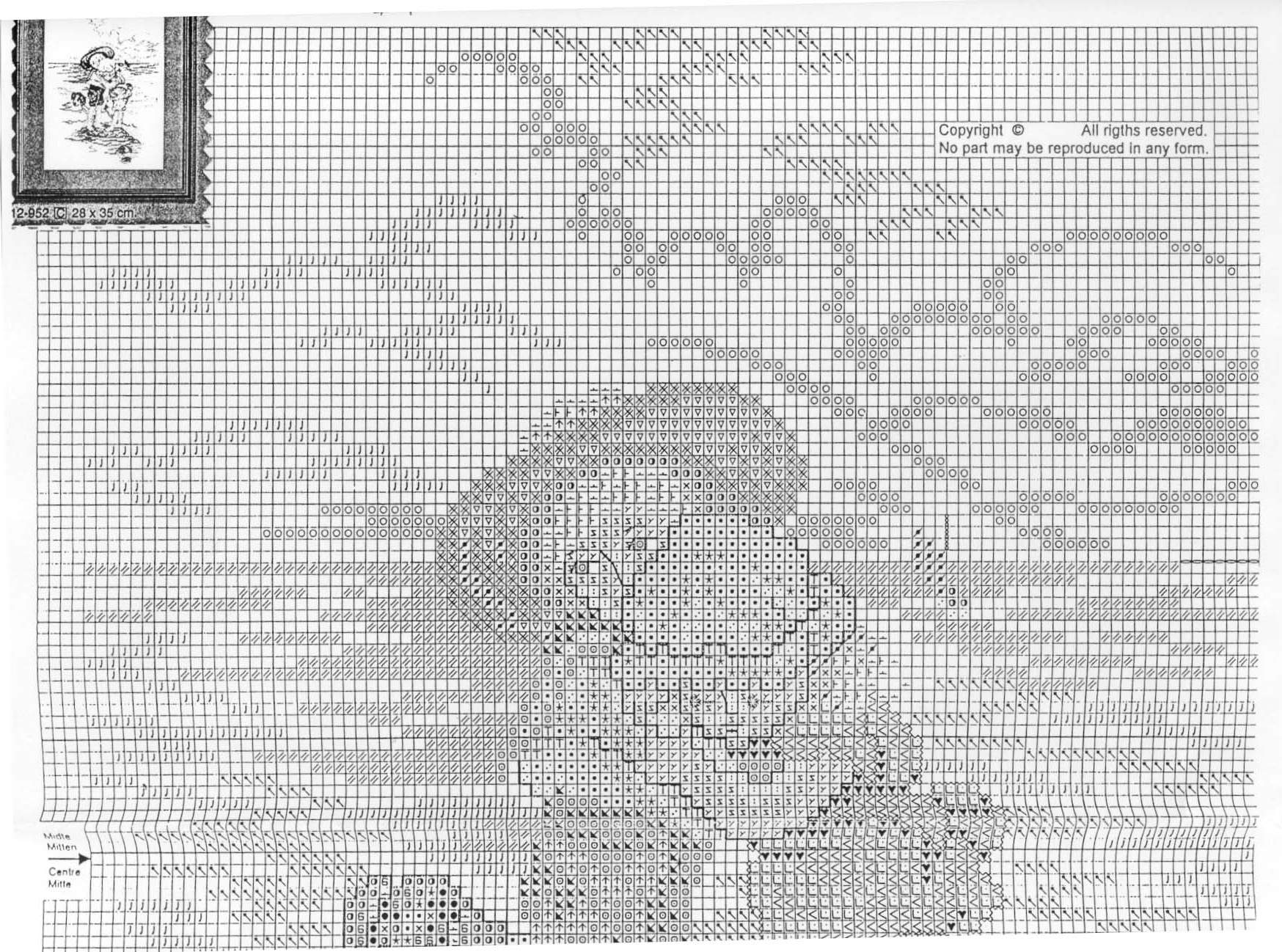Schema punto croce Abbraccio Spiaggia 2