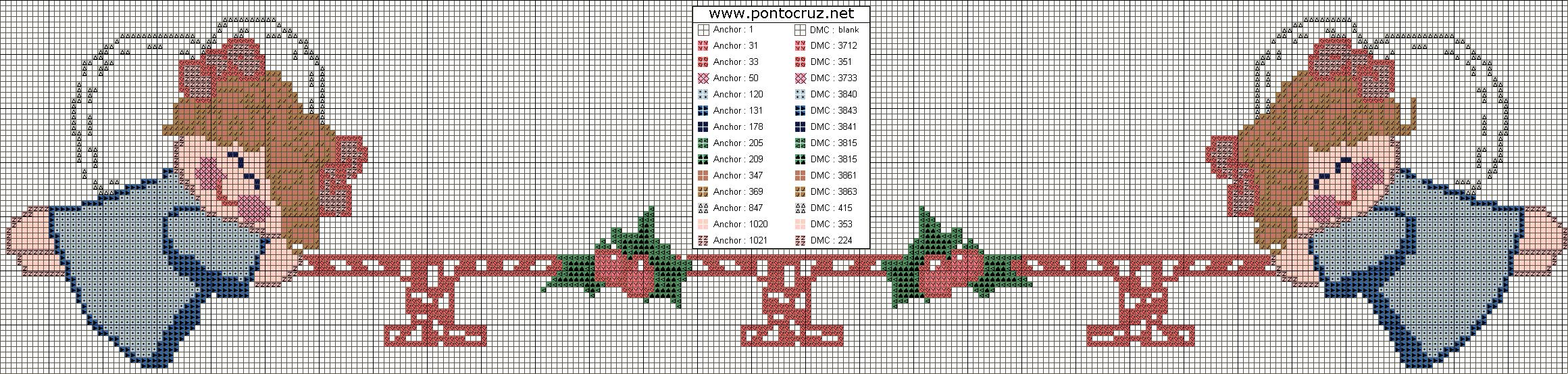 Schema punto croce Angeli