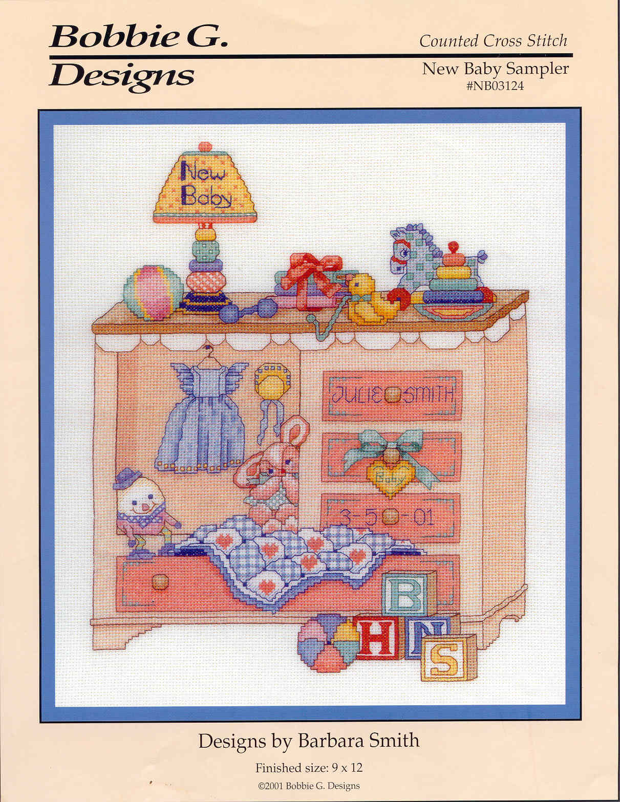 Schema punto croce Baby Sampler 1