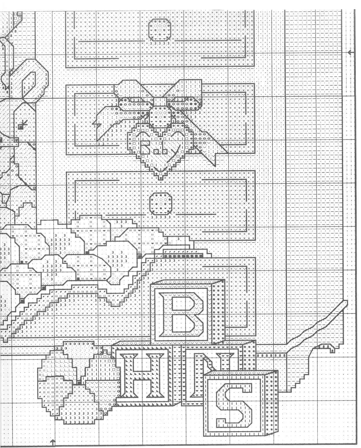 Schema punto croce Baby Sampler 5