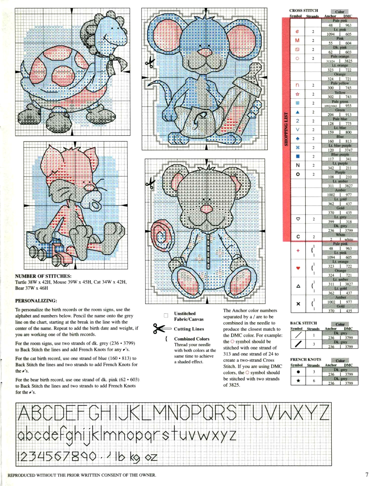 Schema punto croce Baby Toons 7