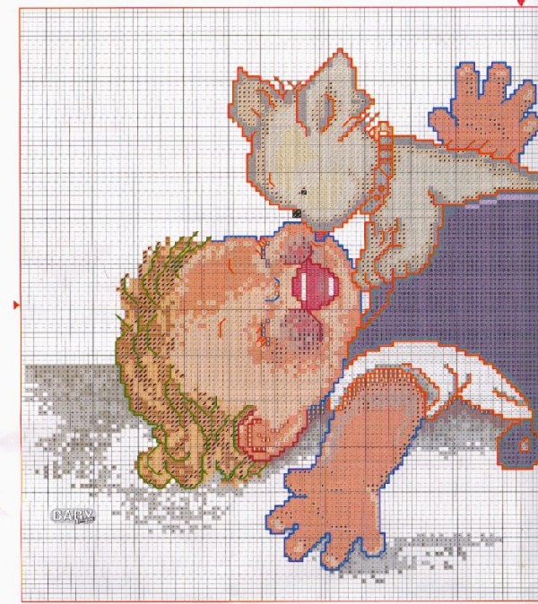 Schema punto croce Baci Da Cane 1