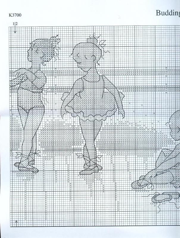 Schema punto croce Ballerine 4