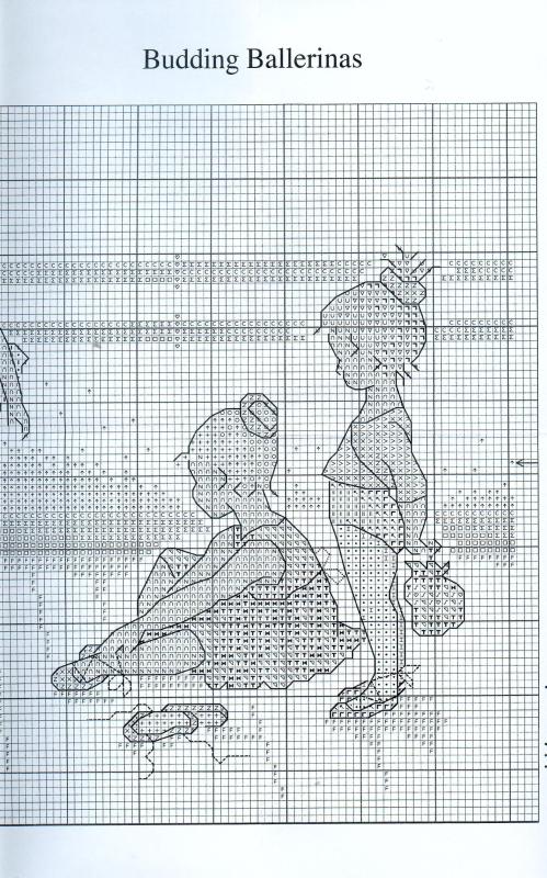 Schema punto croce Ballerine 5