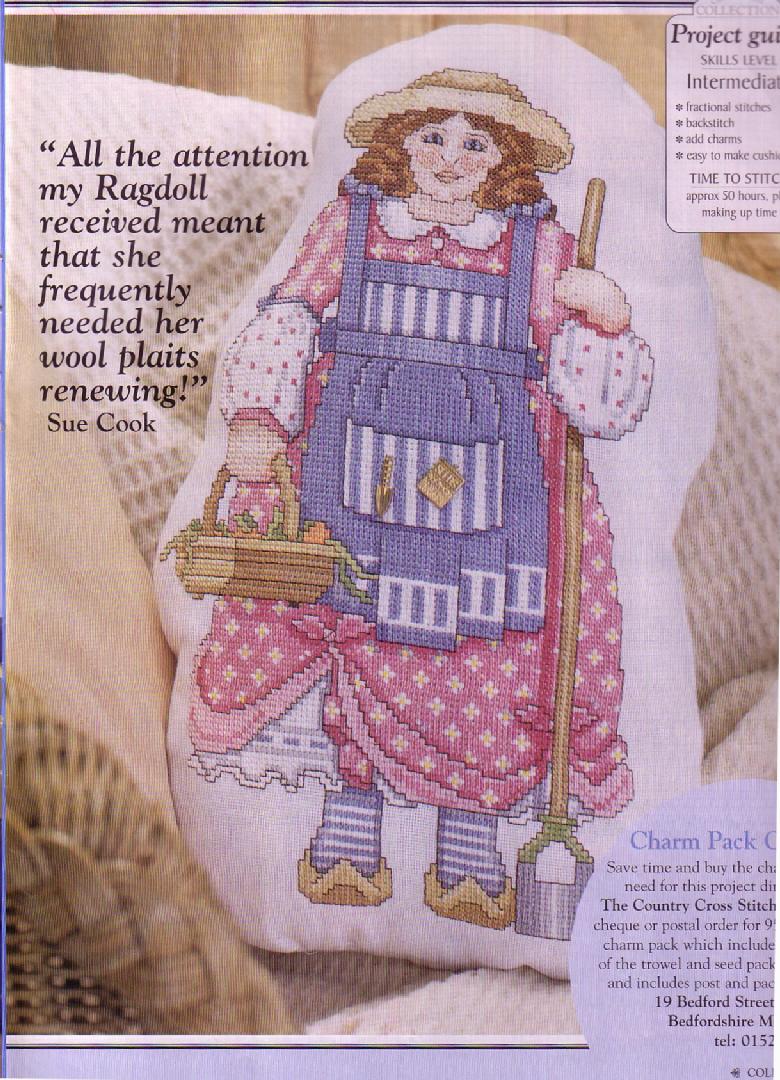 Schema punto croce Bambola 1