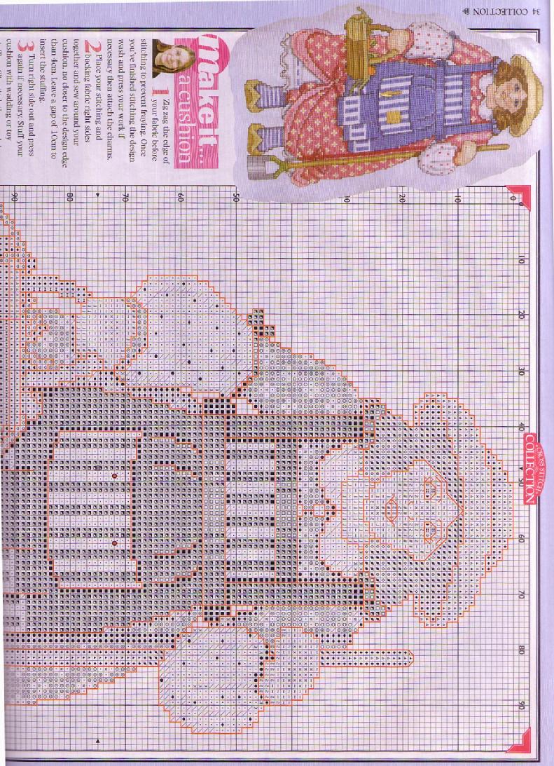 Schema punto croce Bambola 2