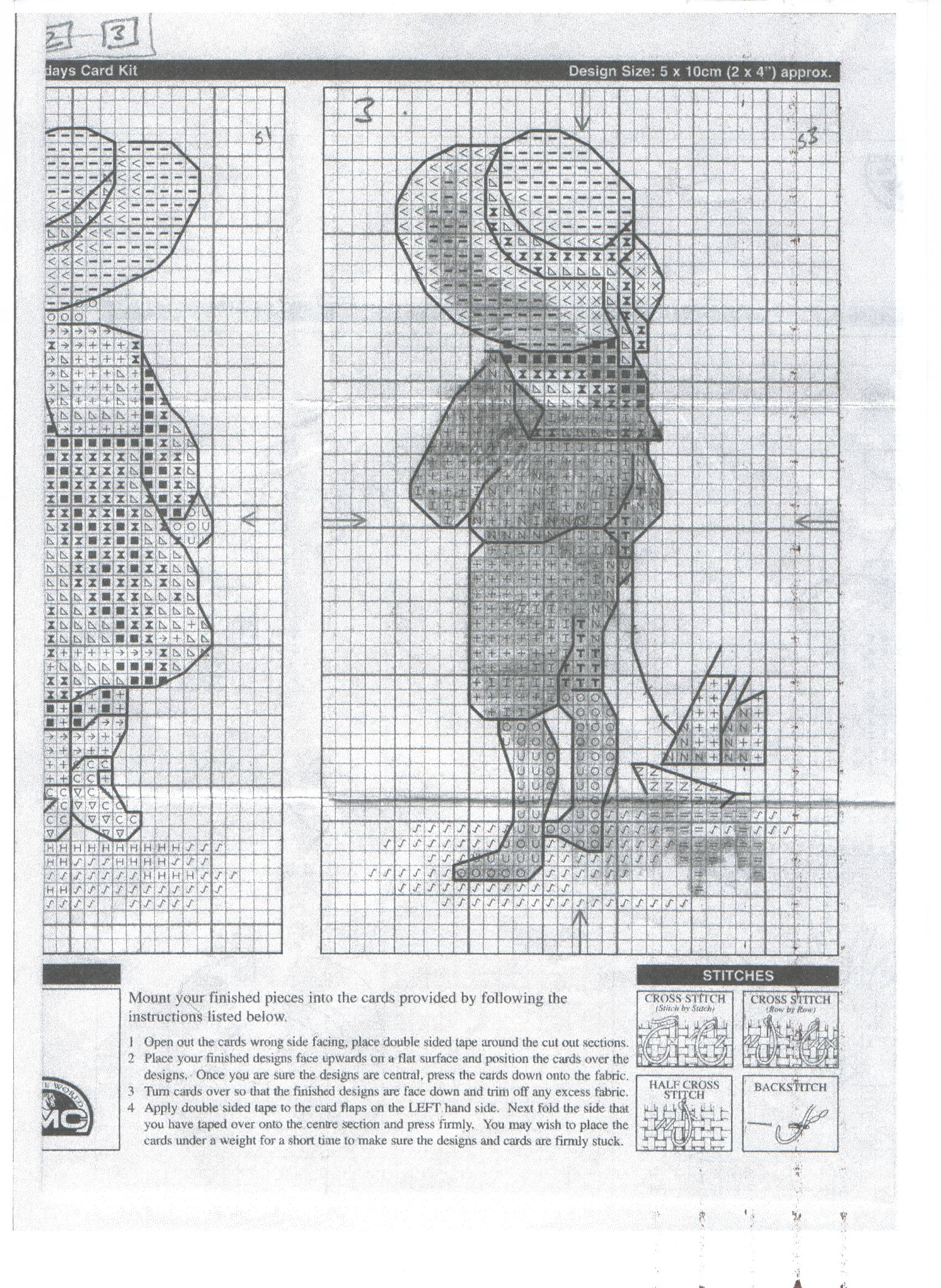 Schema punto croce Bigliettini 2