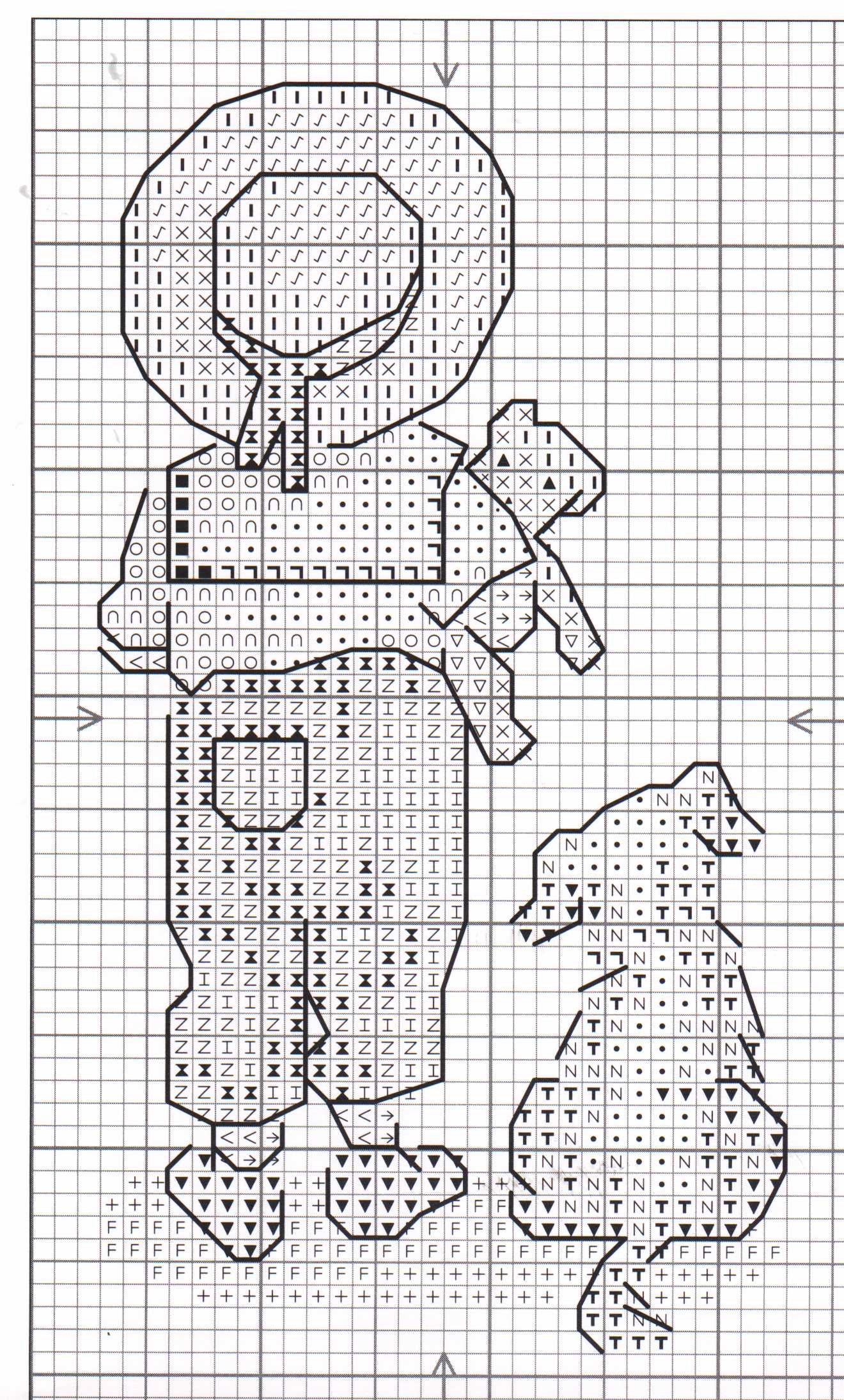 Schema punto croce Bigliettini 4
