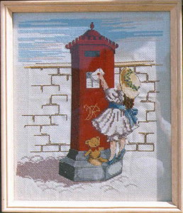 Schema punto croce Bimba Posta 1