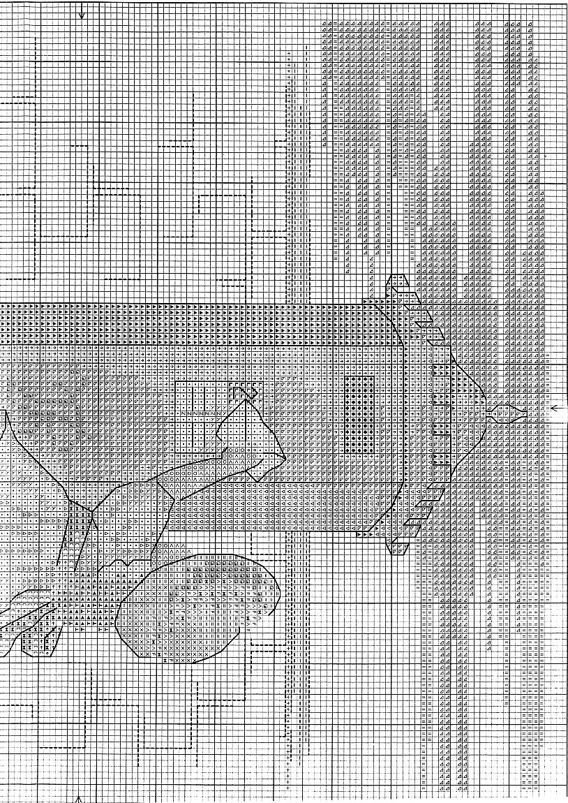 Schema punto croce Bimba Posta 3