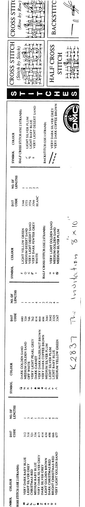 Schema punto croce Bimba Posta 4