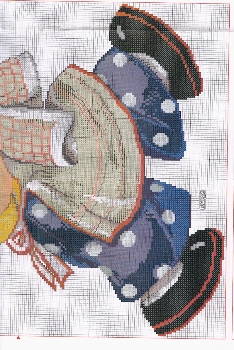 Schema punto croce Bimba Torta 2