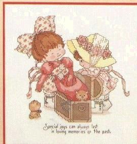 Schema punto croce Bimbe Marzo 1