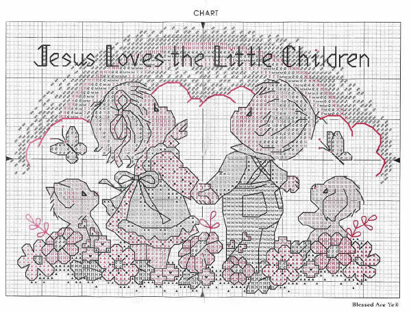 Schema punto croce Bimbi Per Mano 1b