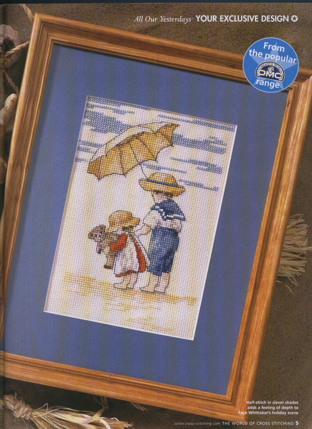 Schema punto croce Bimbi Spiaggia 1a