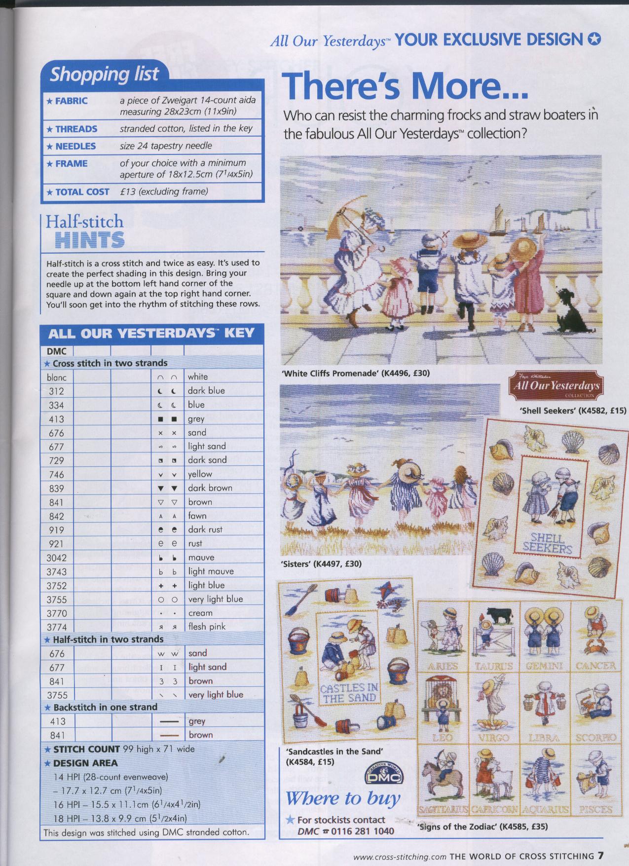 Schema punto croce Bimbi Spiaggia 1c