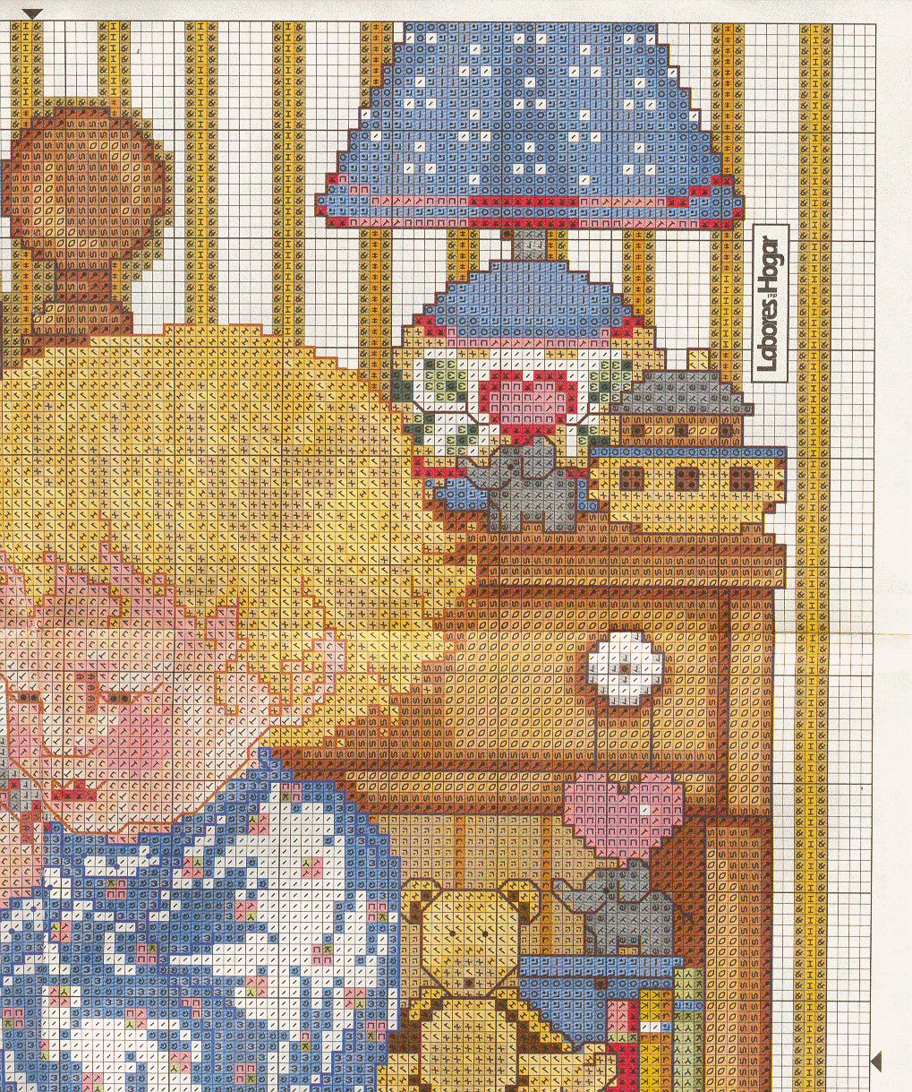 Schema punto croce Bimbo Prega 3