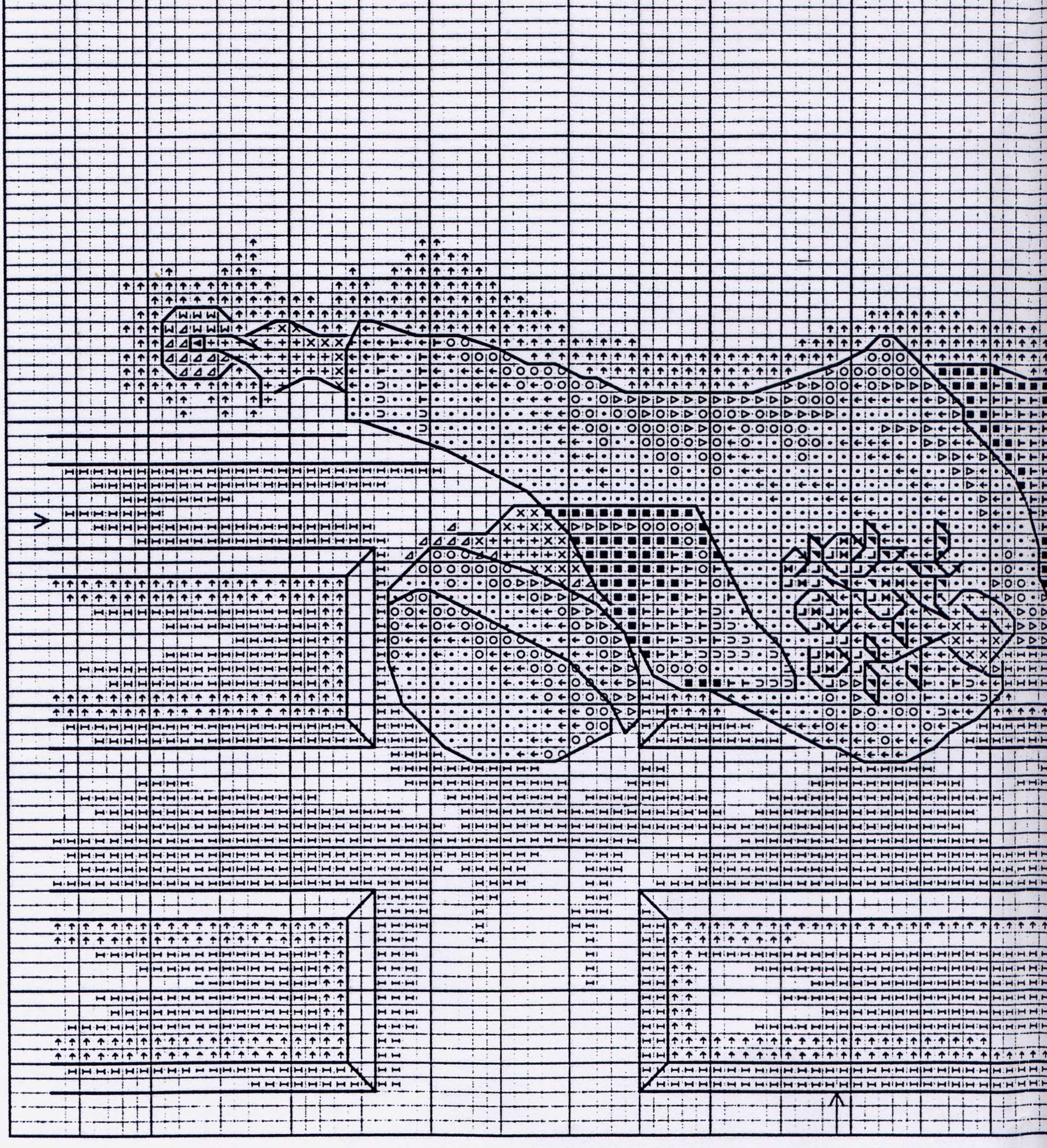 Schema punto croce Bimbo Suona Il Campanello 2