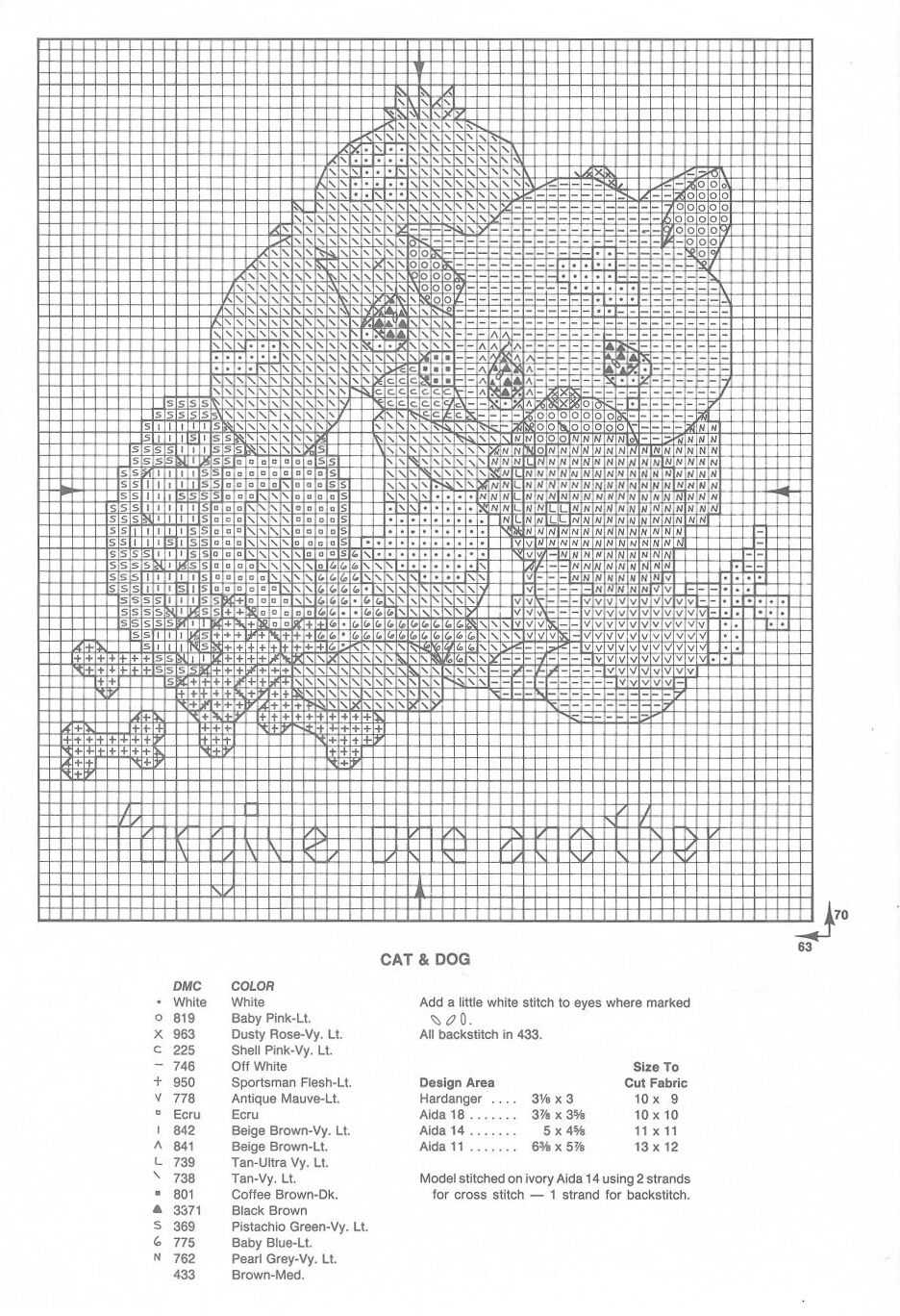 Schema punto croce Cane E Gatto 2