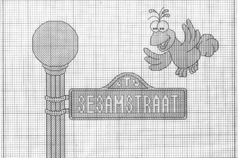Schema punto croce Cane Su Rana 2