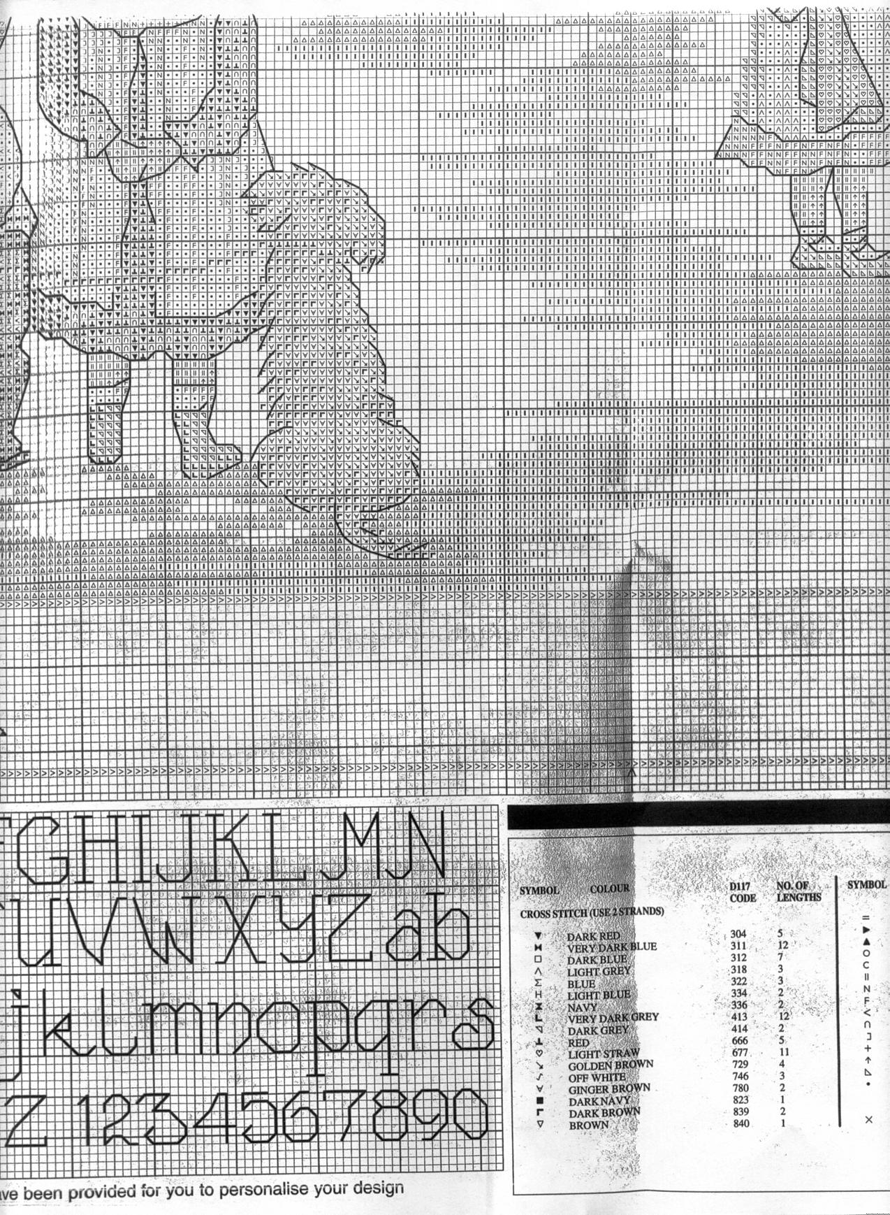 Schema punto croce Celebrazione 9