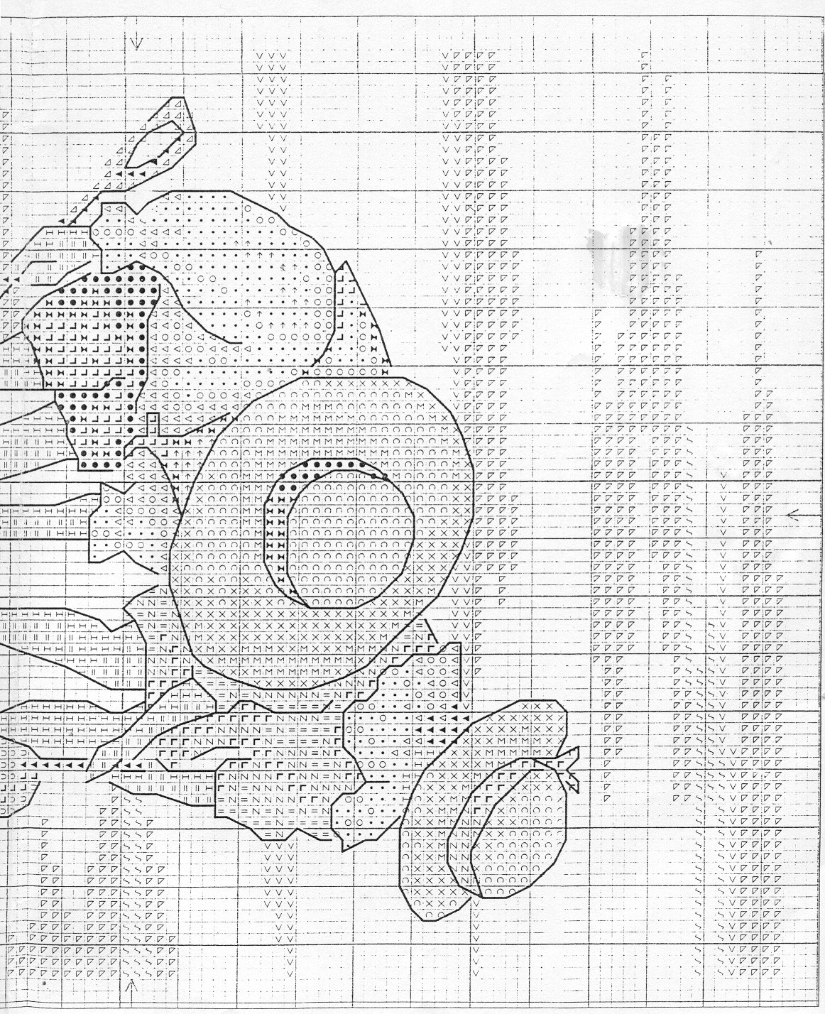 Schema punto croce Cercare Conchiglie 2