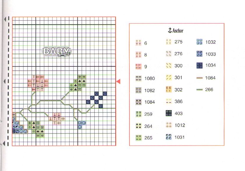 Schema punto croce Corredino 14