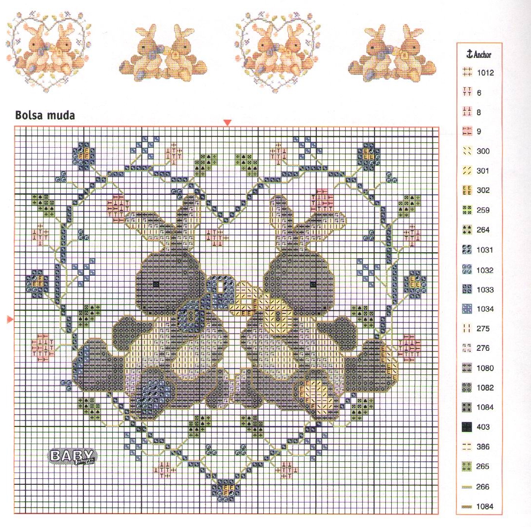 Schema punto croce Corredino 15