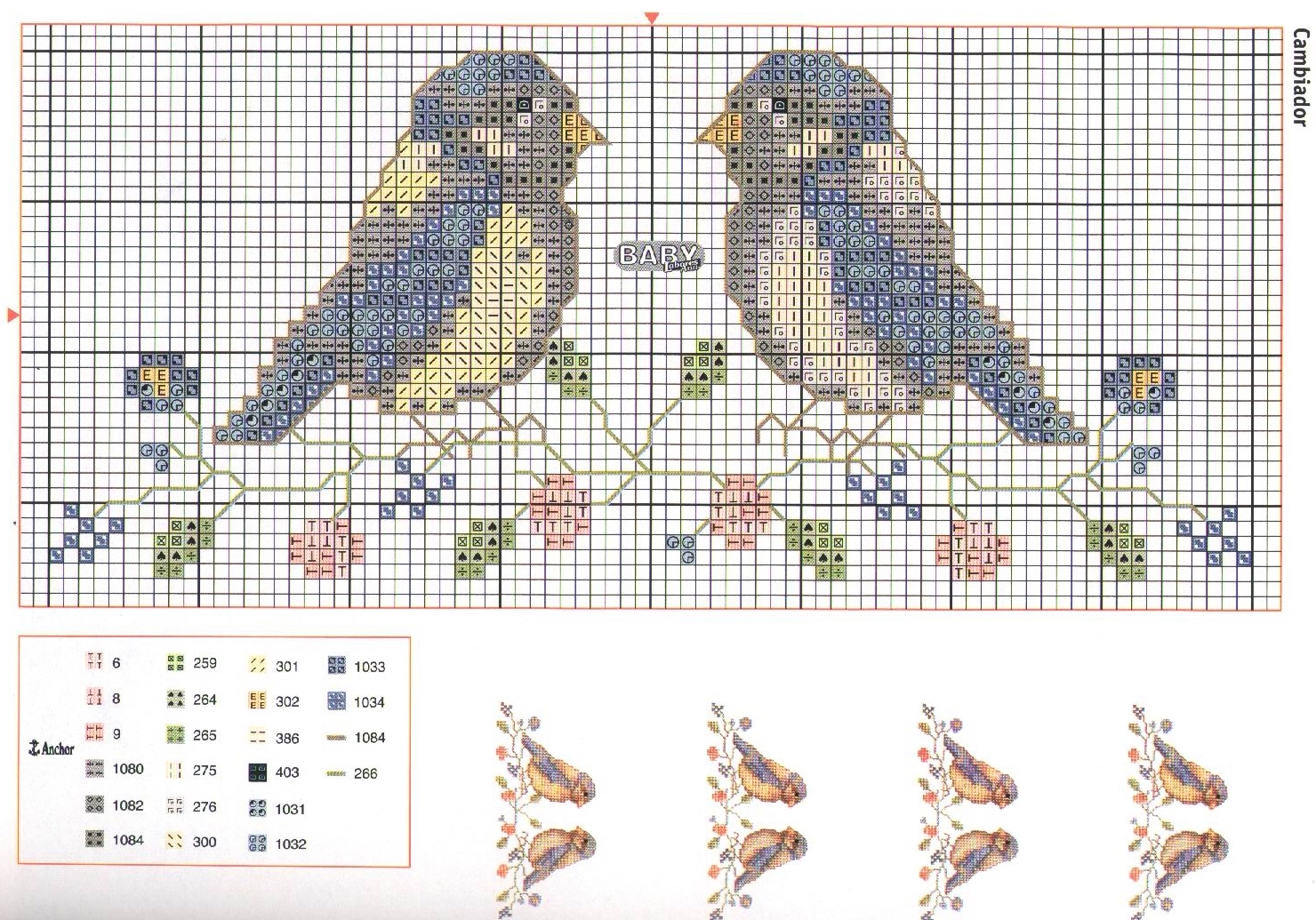 Schema punto croce Corredino 17
