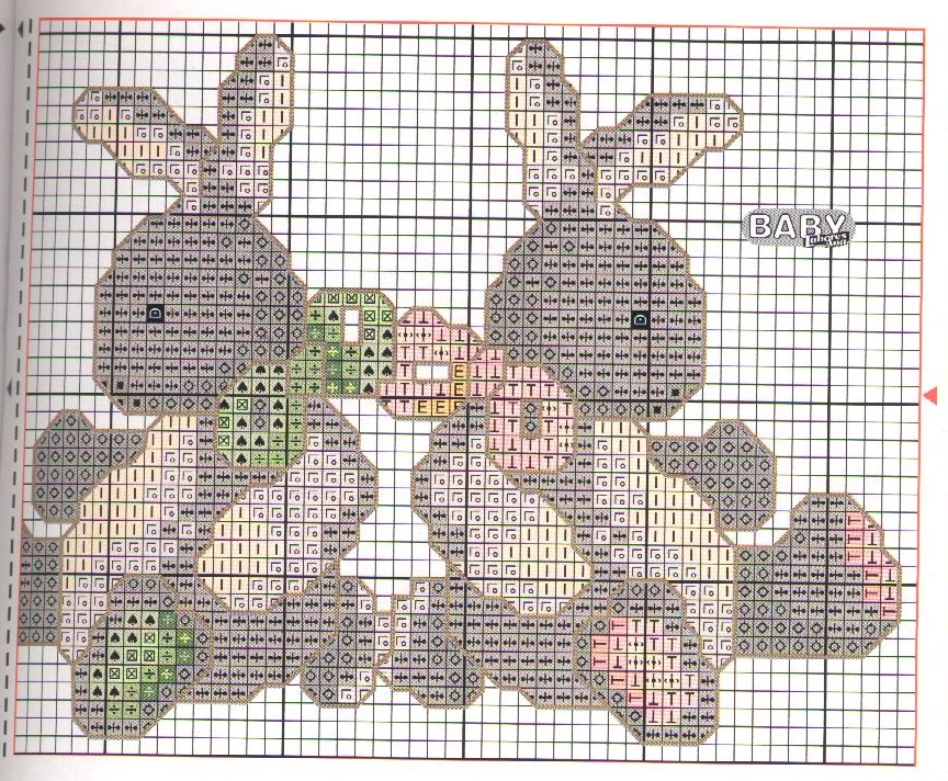 Schema punto croce Corredino 19