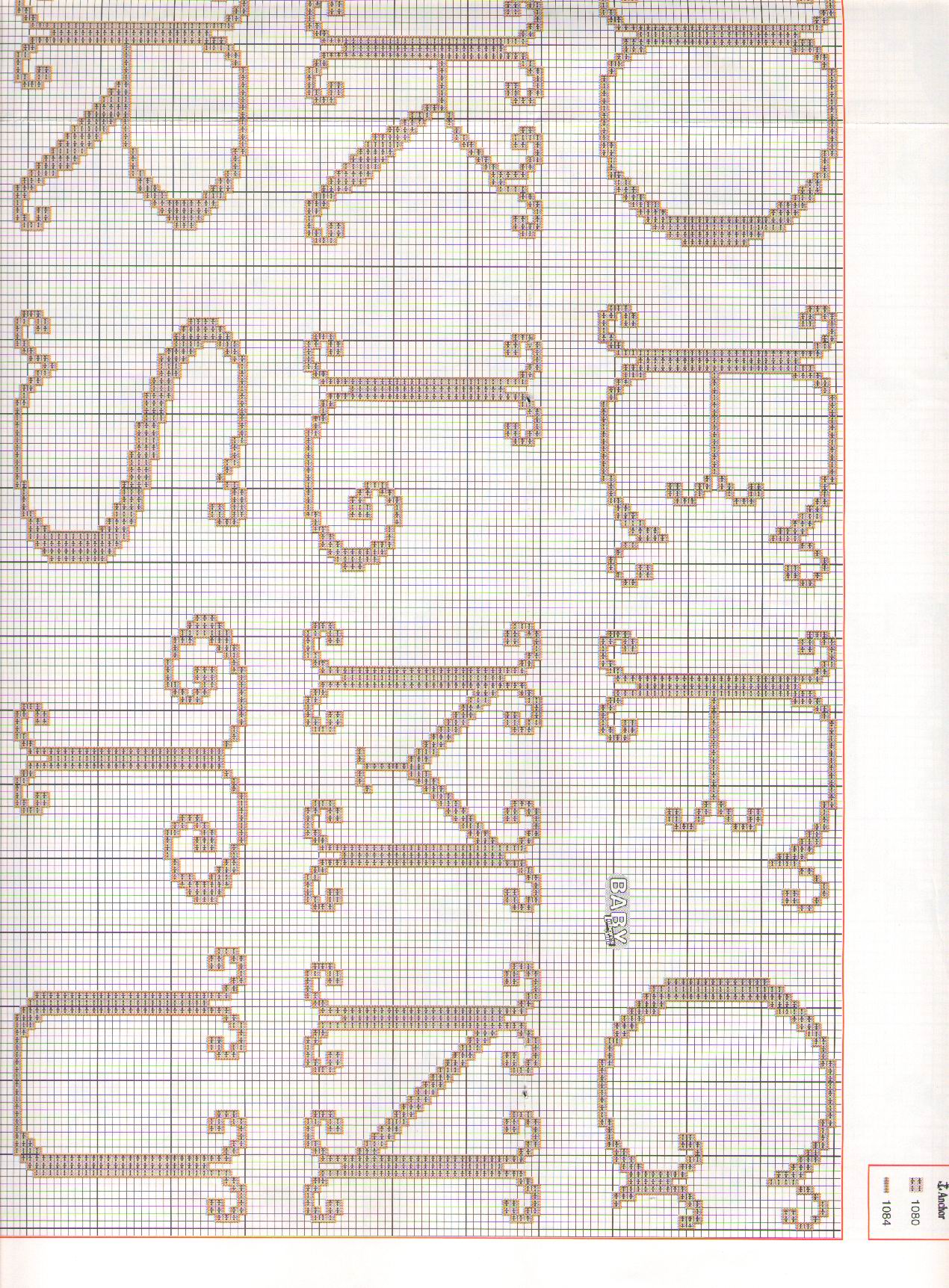 Schema punto croce Corredino 36