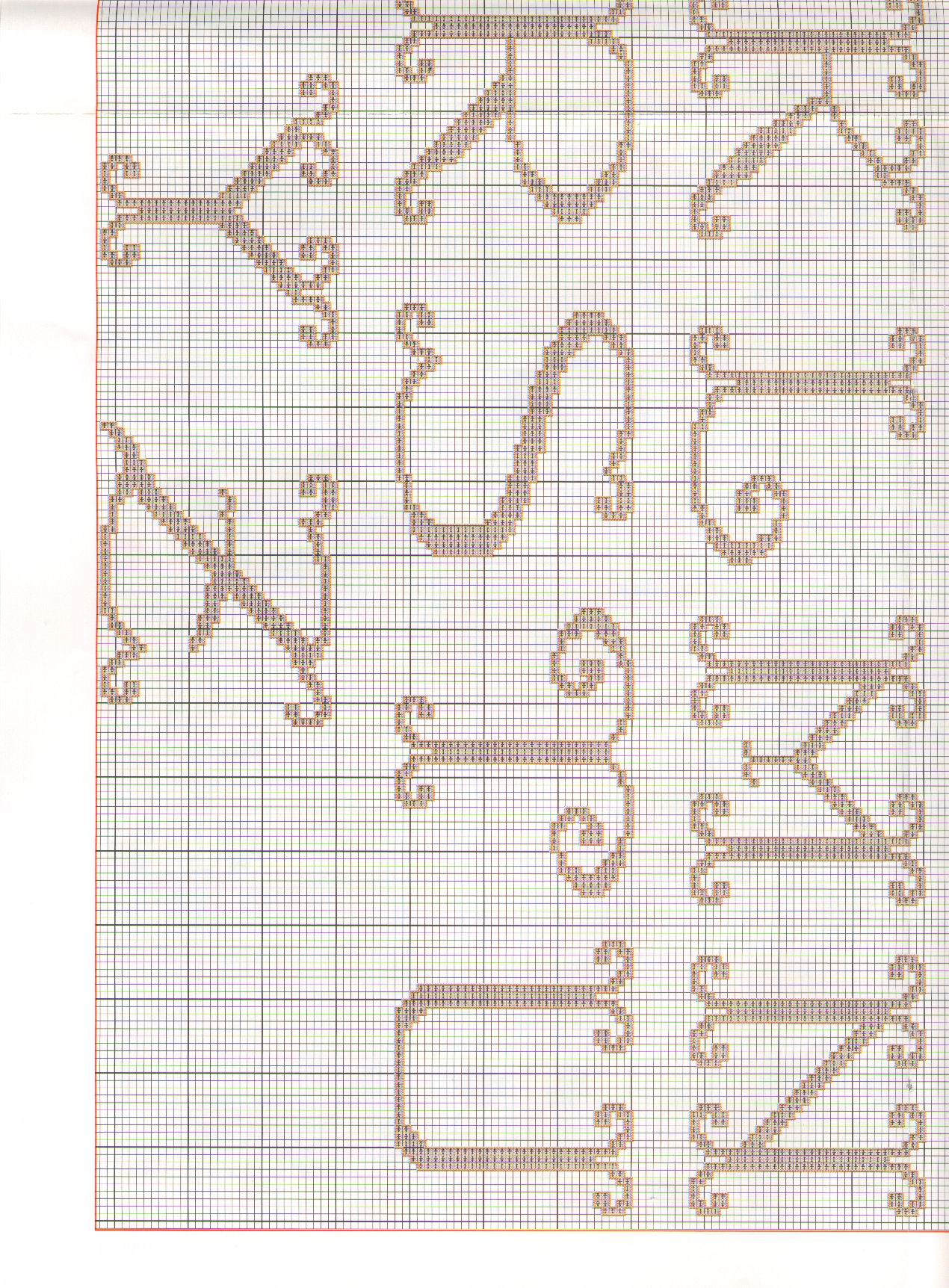 Schema punto croce Corredino 38