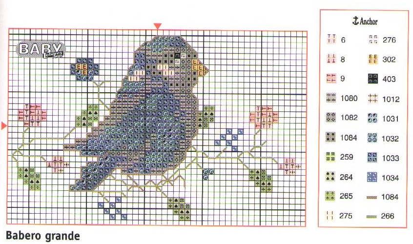 Schema punto croce Corredino 5