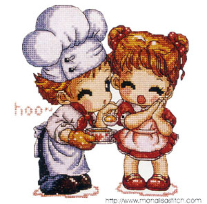 Schema punto croce Cuochi Innamorati 1