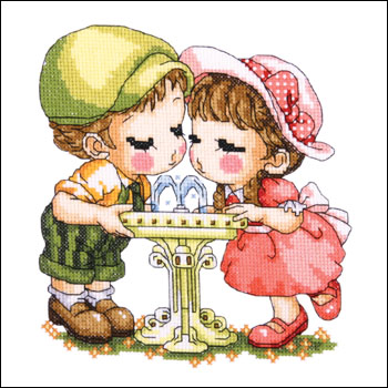 Schema punto croce Fontanella 1