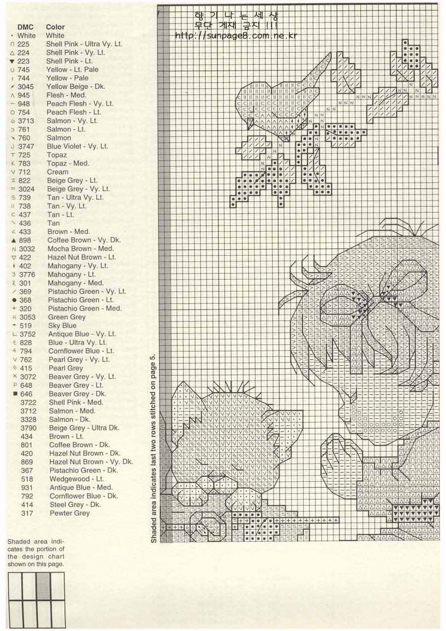 Schema punto croce Grazie 4