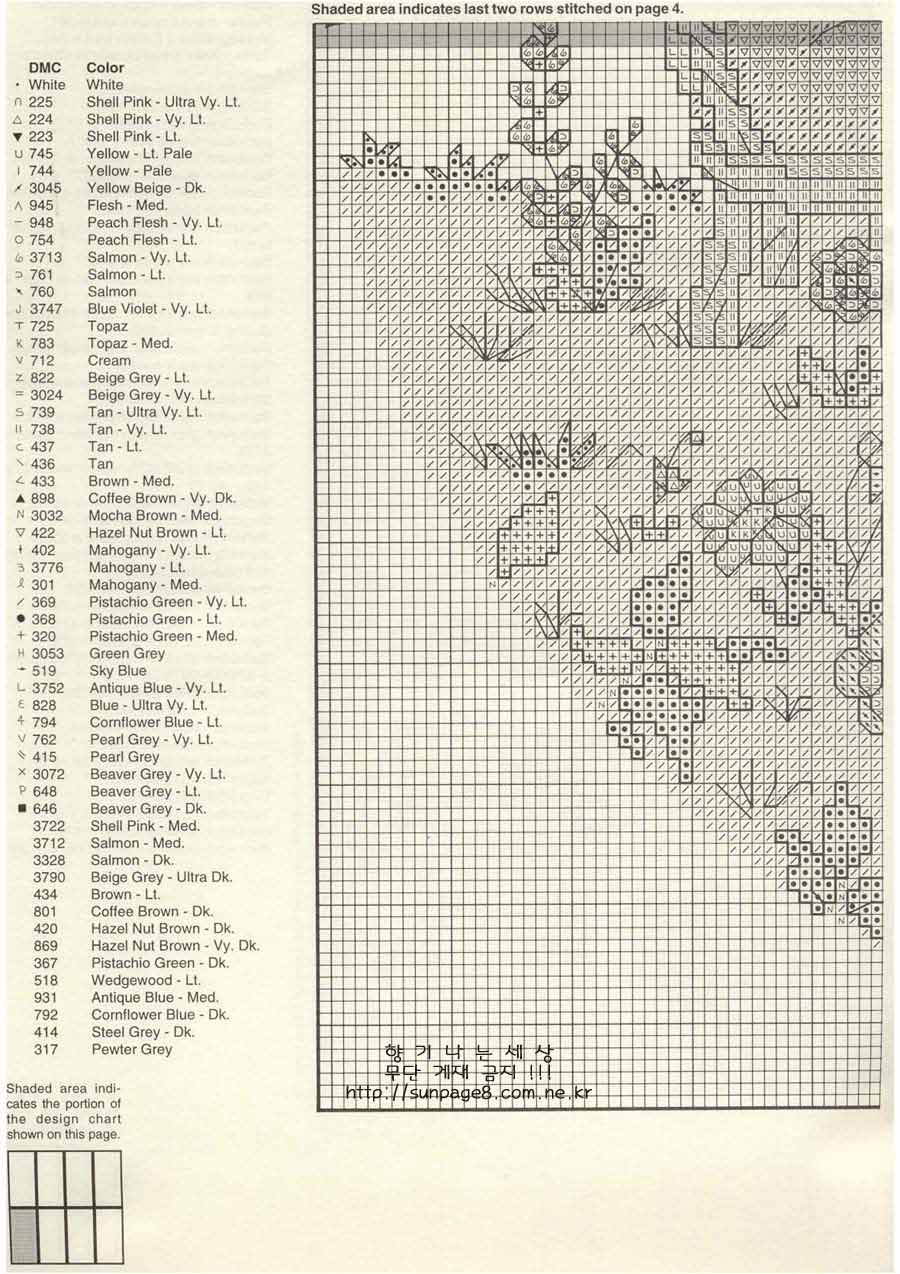 Schema punto croce Grazie 6