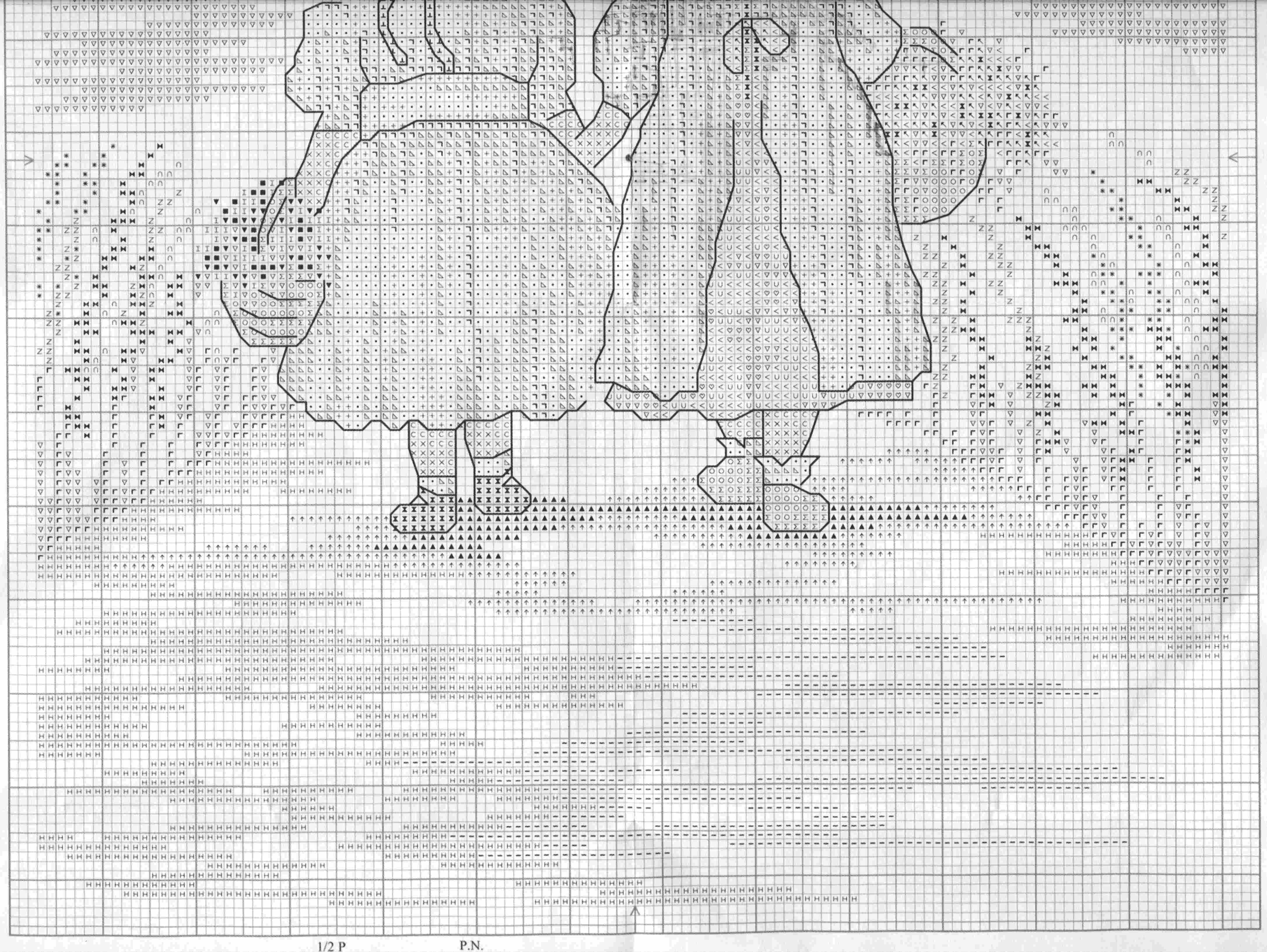 Schema punto croce In Giardino 2