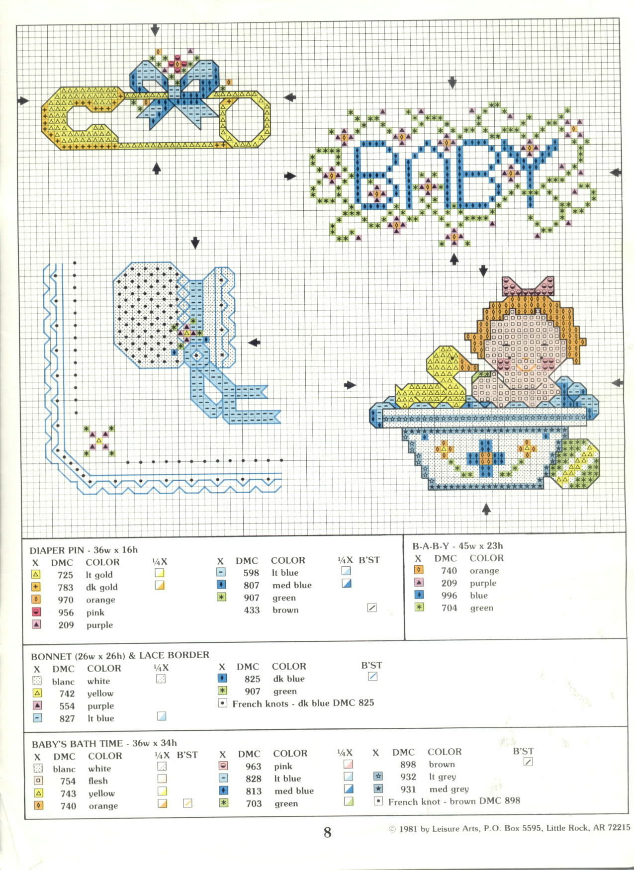 Schema punto croce Just For Baby 8