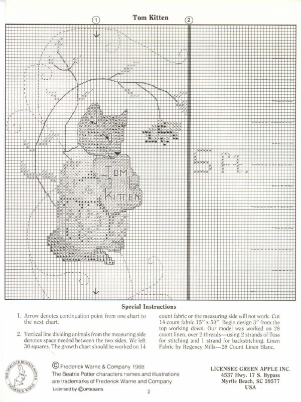 Schema punto croce Metro 2b