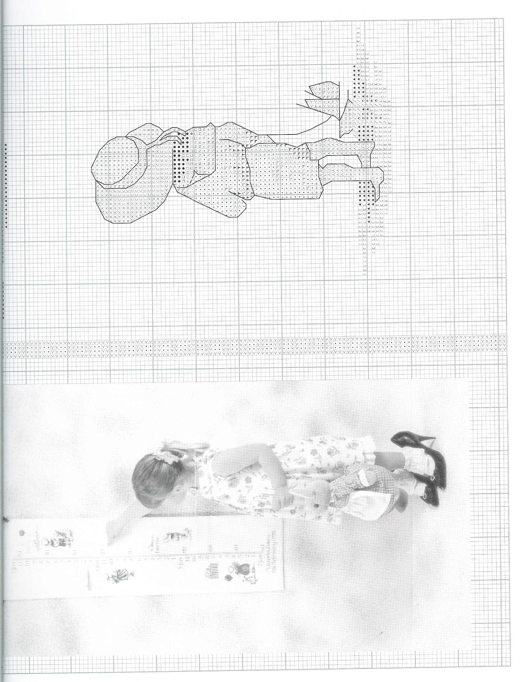 Schema punto croce Metro Bimbi 1f