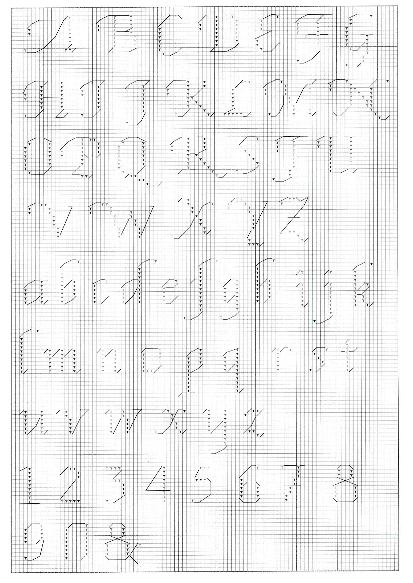 Schema punto croce Metro Bimbi 1j