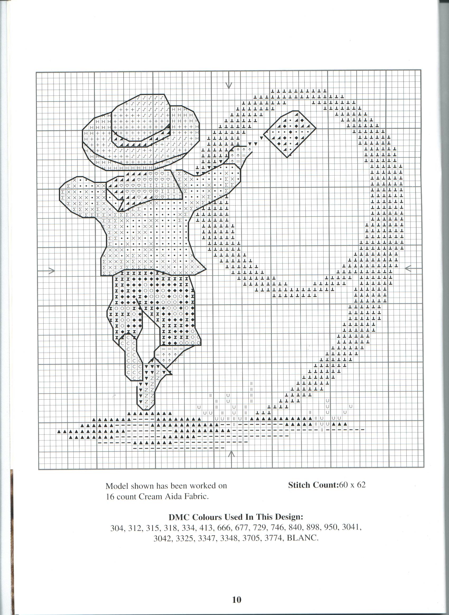 Schema punto croce Numeri Bimbi 11
