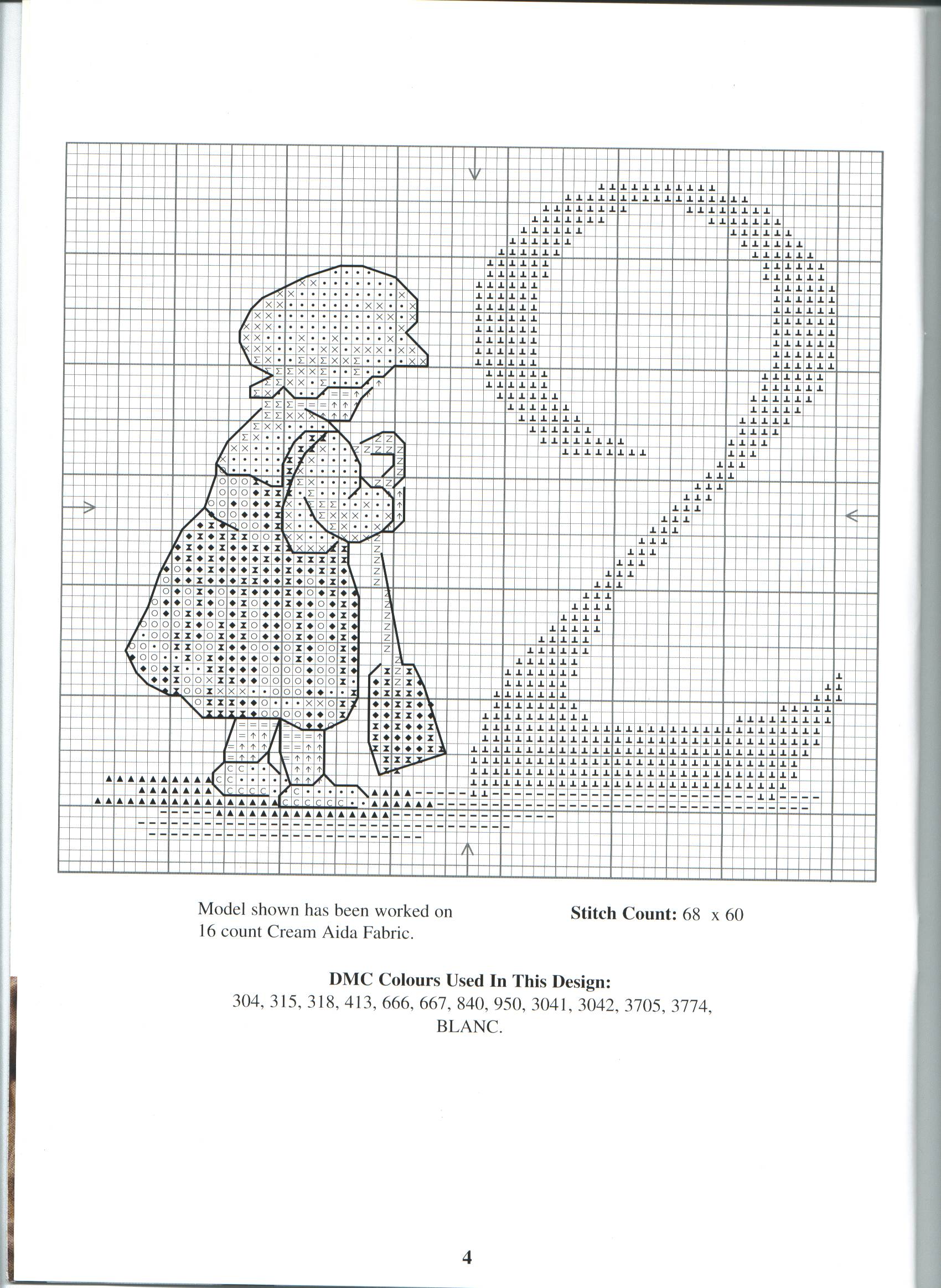 Schema punto croce Numeri Bimbi 5