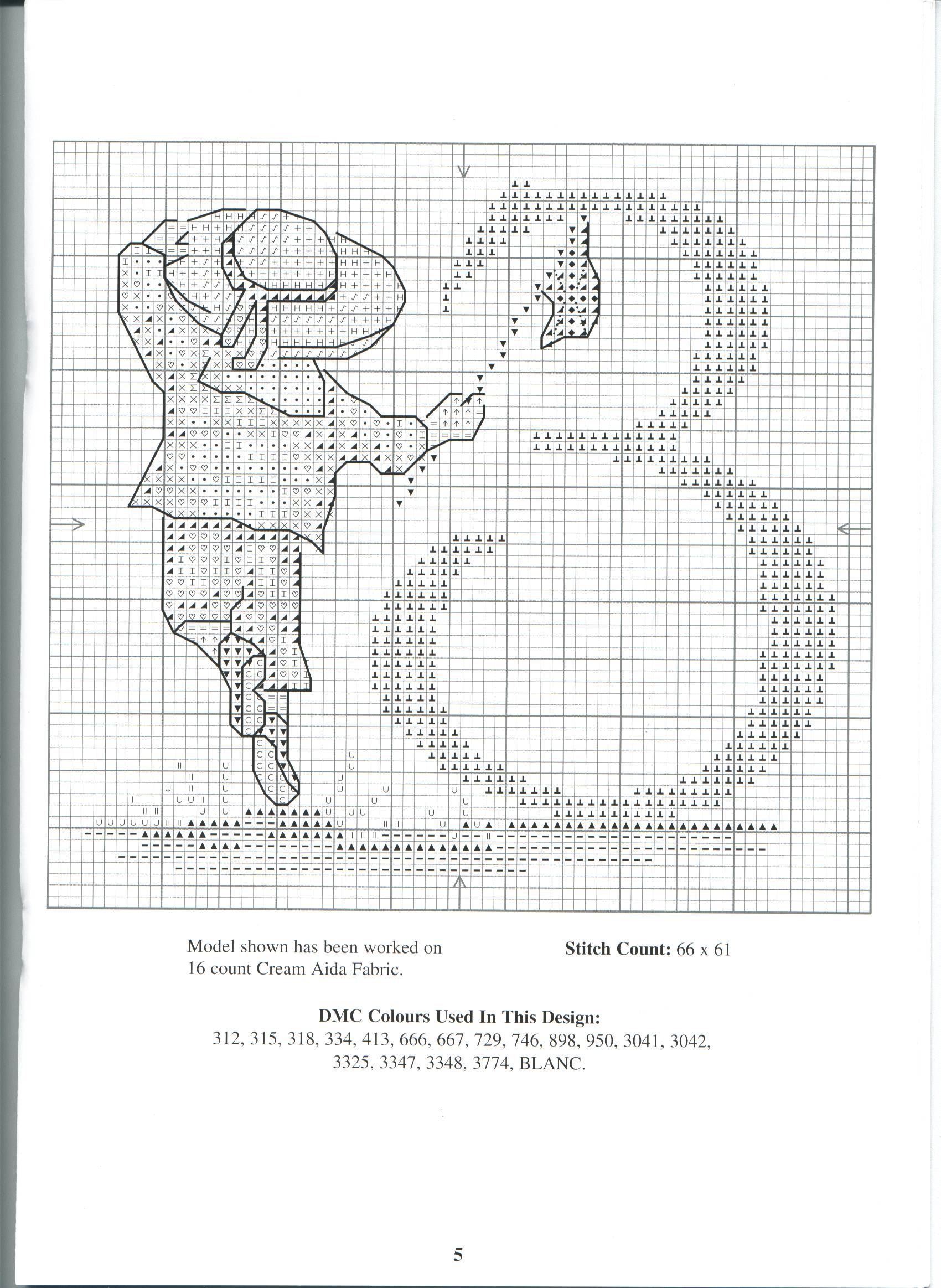 Schema punto croce Numeri Bimbi 6