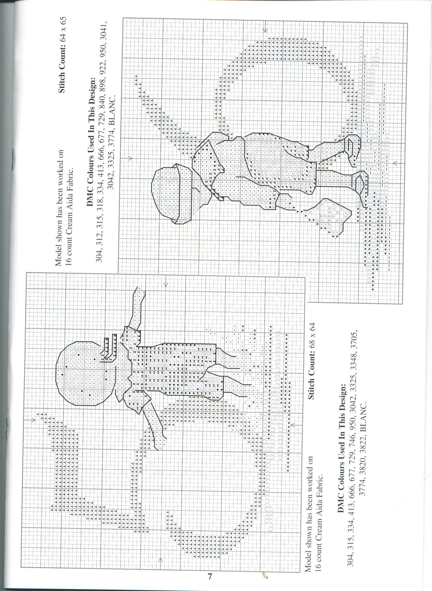 Schema punto croce Numeri Bimbi 8